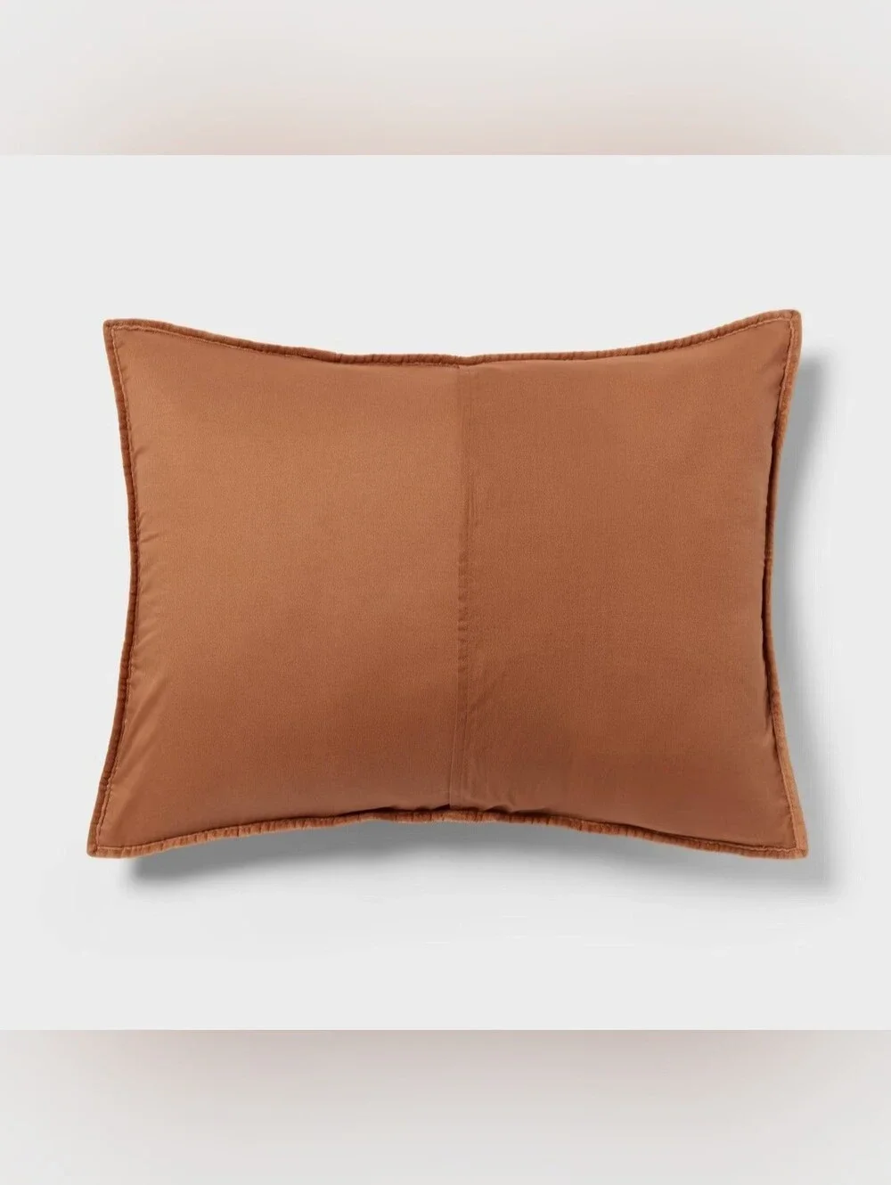 Threshold Standard Channel Stitch Velvet Quilt Sham Camel -